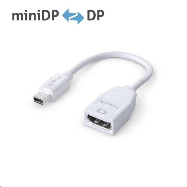 Mini DisplayPort auf DisplayPort Adapter - 4K60 - iSerie - weiß - 0,10m