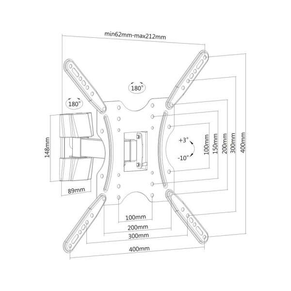 PureMounts® TV Halterung - Swivel - Vesa 400