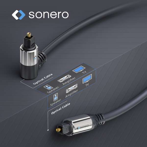 sonero Optisches Audio Kabel 1x90° 1,0m
