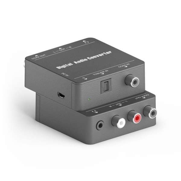 PureTools - D zu A Audio Konverter. Koaxial oder Toslink zu Analog L/R und 3,5 mm Audio.