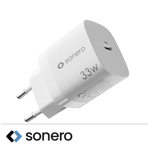 sonero USB-C GaN Ladegerät - 1 Port - 33W PD - weiß
