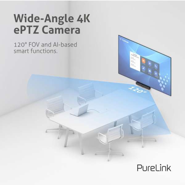 Vuelogic - Huddle Space Videobar - VB200 - All-in-one 4K Kamera, Mikrofon und Soundbar