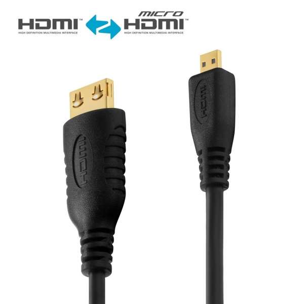 HDMI/Micro HDMI Kabel - PureInstall 1,00m