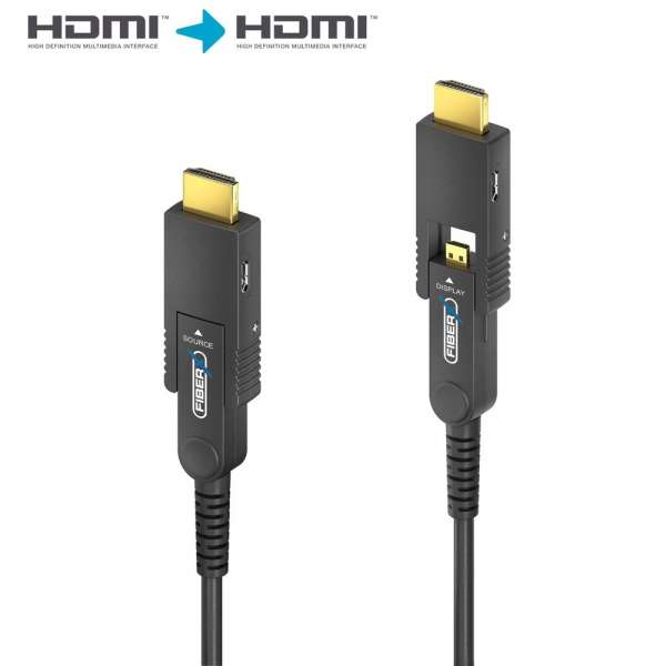 FiberX Serie - Micro HDMI/HDMI 4K Glasfaser Verlängerung - 15m
