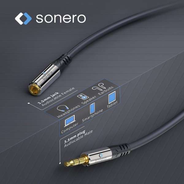 sonero 3,5mm Audio Verlängerung 3,0m