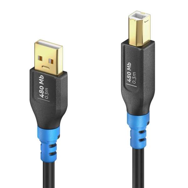 FlexInstall USB-A auf USB-B Kabel USB 2.0 480Mbps 0.30m
