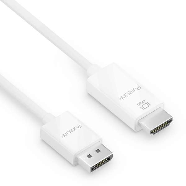DisplayPort auf HDMI Kabel - 4K60 - iSerie - weiß - 2,00m