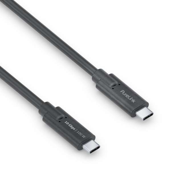 USB-C auf USB-C Kabel - 3.1 Gen 2, 5A, 10G, DP Alt Mode - iSerie - schwarz - 1,00m