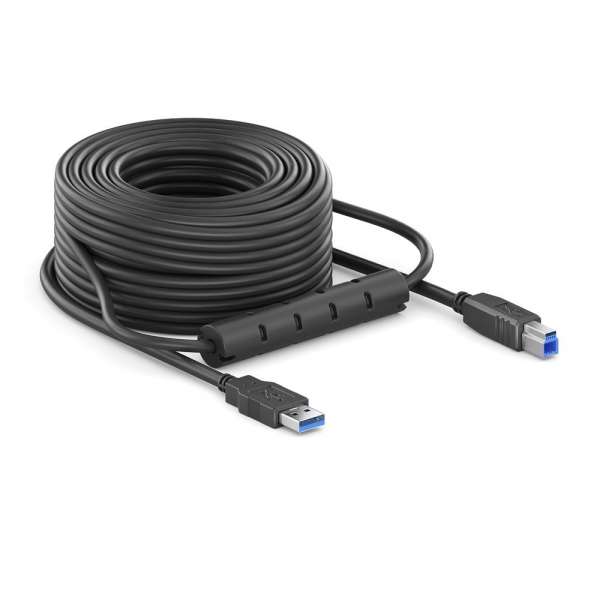 USB 3.2 Gen. 1x1 Aktiv Kabel - schwarz - 25,0m