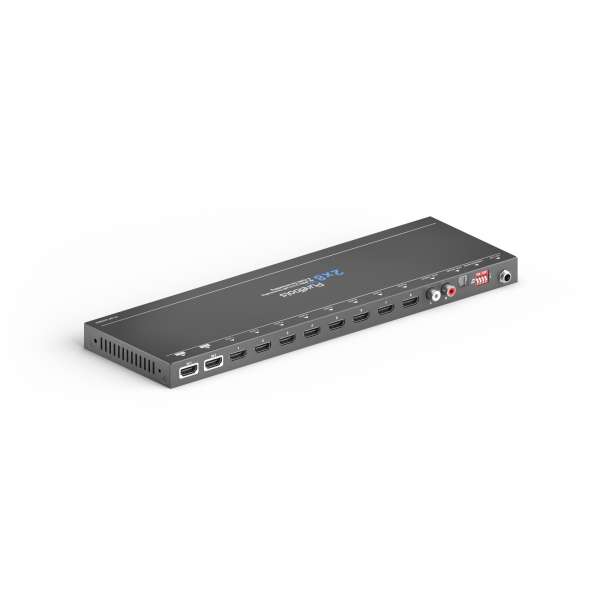 PureTools - HDMI Splitter 2x8, 4K (60Hz 4:4:4) mit Down-Scaling, Audio und EDID Management