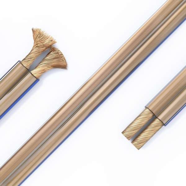 PureLink Lautsprecherkabel OFC 2x2,50mm² (0,10mm), 100 m, transparent mit blauer Kennlinie