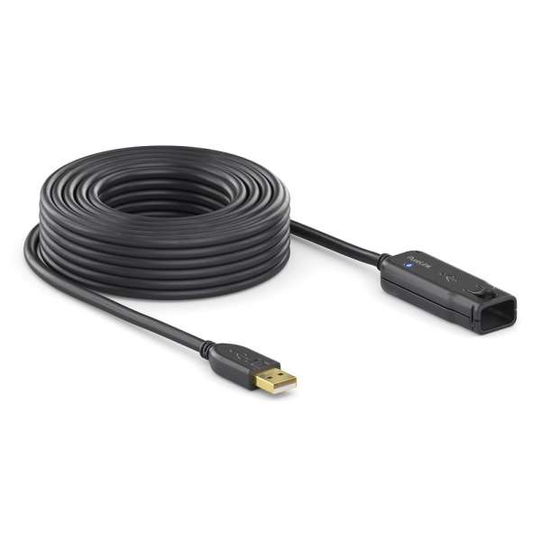USB 2.0 Aktiv Verlängerung - schwarz - 24,0m