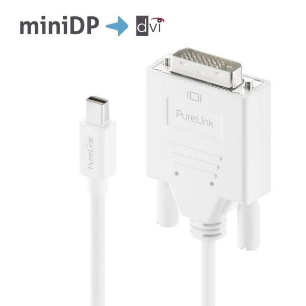 Mini DisplayPort auf DVI Kabel - 1920x1200 - WUXGA - iSerie - weiß - 1,50m Mini DisplayPort auf DVI Kabel - 1920x1200 - WUXGA - iSerie - weiß - 1,50m