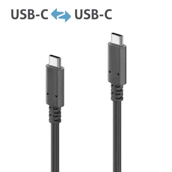 USB-C auf USB-C Kabel mit E-Marker - USB4 Gen2x2, 5A, 20Gbps - PureInstall 1,00m