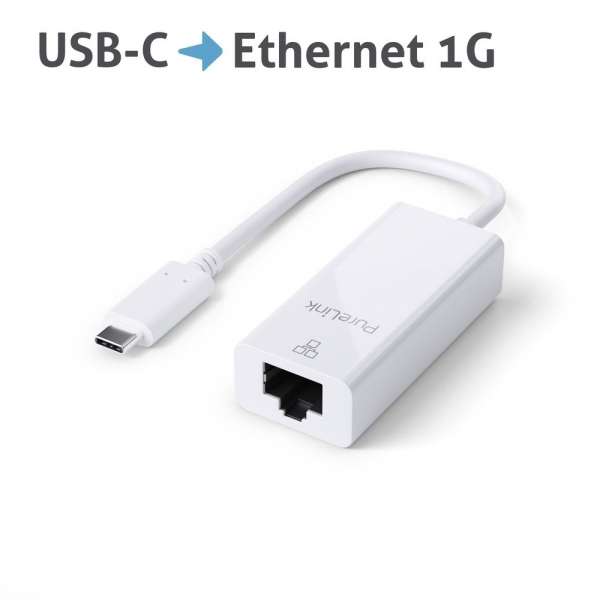 USB-C auf Ethernet Adapter - Gigabit 1000Mbps - iSerie - weiß - 0,10m