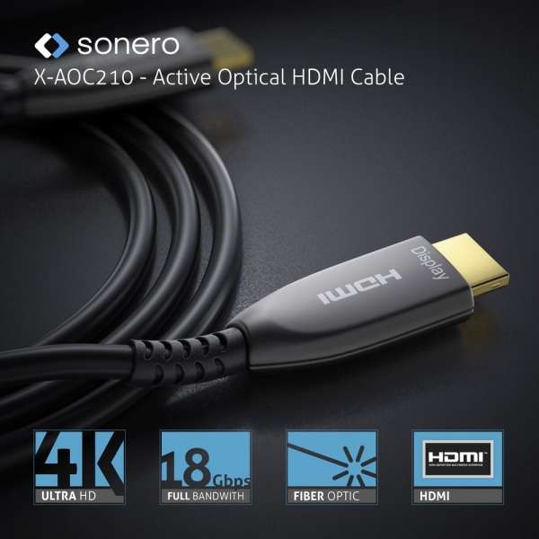 sonero Aktives HDMI 4K AOC Extender Kabel - 50m