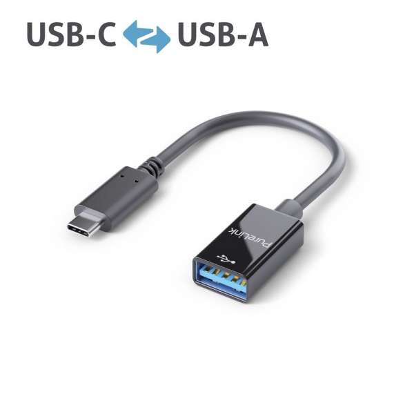USB-C auf USB-A Adapter - USB 3.1 Gen 1 - iSerie - schwarz - 0,10m