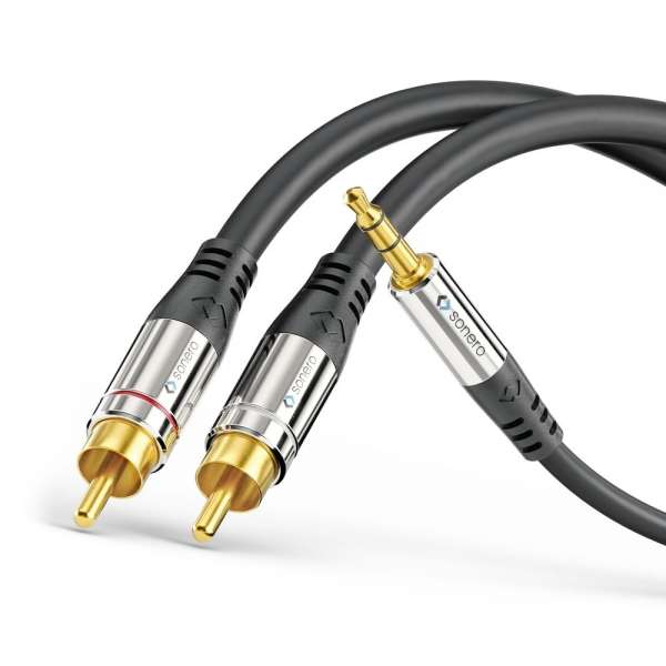 sonero 2x Cinch auf 3,5mm Audio Kabel 0,5m