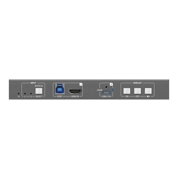 PureTools - 2x1 USB-C / HDMI KVM Switcher - 4K (60Hz 4:4:4) HDMI+USB / USB-C mit 100W PD