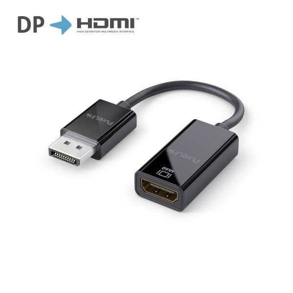 DisplayPort auf HDMI Adapter - 4K60 - iSerie - schwarz - 0,10m