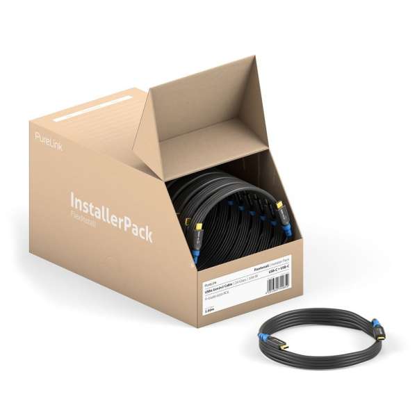 FlexInstall USB-C auf USB-A Kabel USB 3.2 Gen1x1 5Gbps 0.50m - Installer Pack 60 stk.