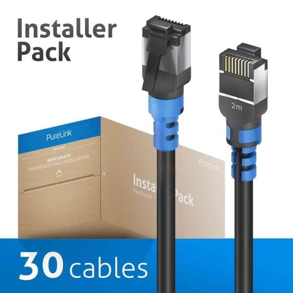 FlexInstall Patchkabel Cat.6A S/FTP 2.00m - Installer Pack 30 stk.