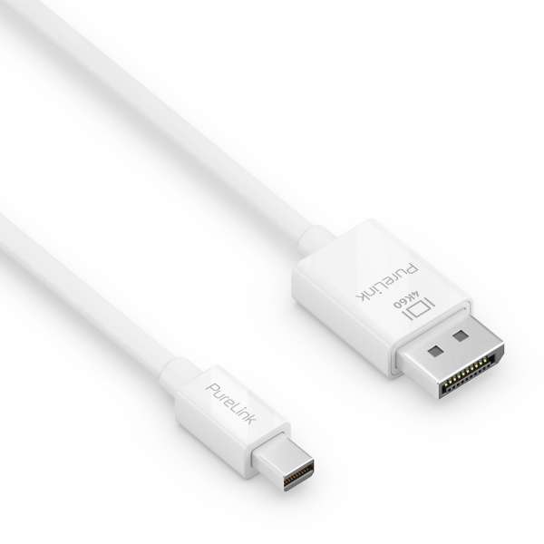 Mini DisplayPort auf DisplayPort Kabel - 4K60 - iSerie - weiß - 1,50m