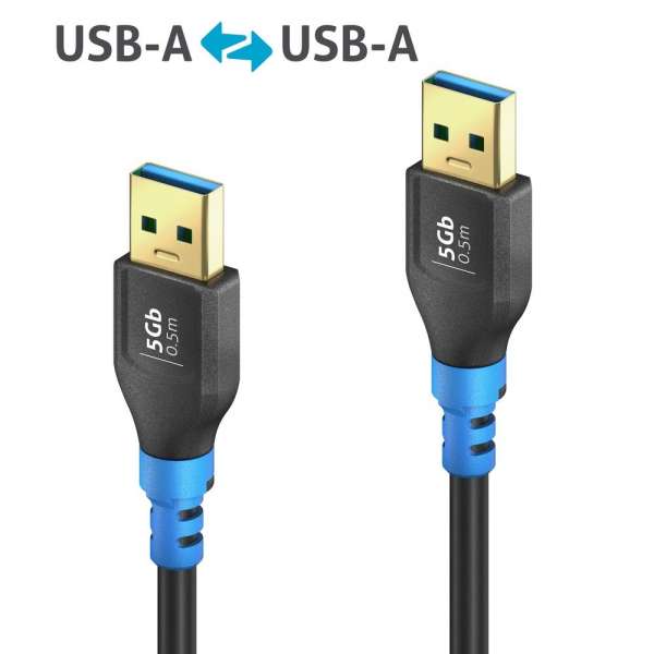 FlexInstall USB-A auf USB-A Kabel USB 3.2 Gen1x1 5Gbps 0.50m