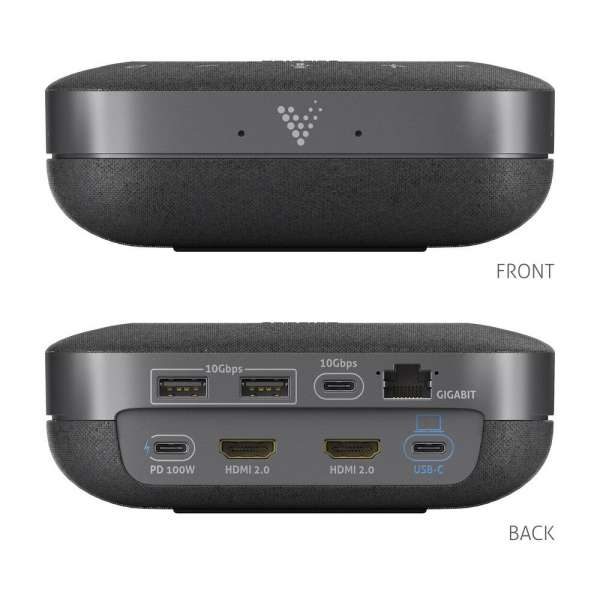 Vuelogic - Speaker Dock - Kombination aus Lautsprecher, Mikrofon und Docking Station - 4K-Unterstützung