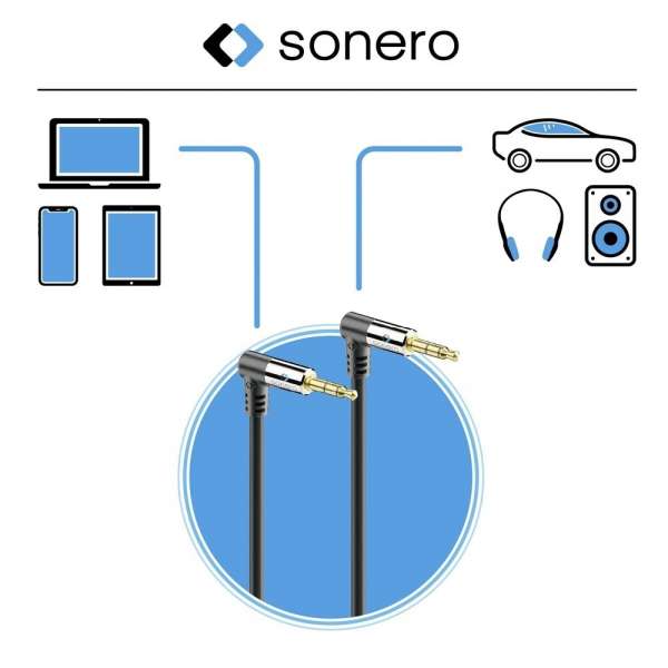 sonero 3,5mm Audio Kabel 2x90° 1,0m