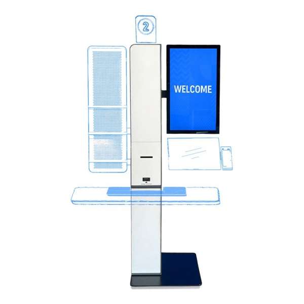 Kiosk System 1 - SIDE seitliche Bildschirmbefestigung