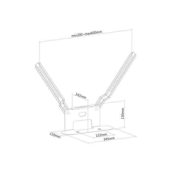 PureMounts® Lautsprecher Halterung für Sonos® Beam, schwarz