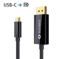 Preview: sonero USB-C auf DP Kabel - 1,50m - schwarz Preview: sonero USB-C auf DP Kabel - 1,50m - schwarz