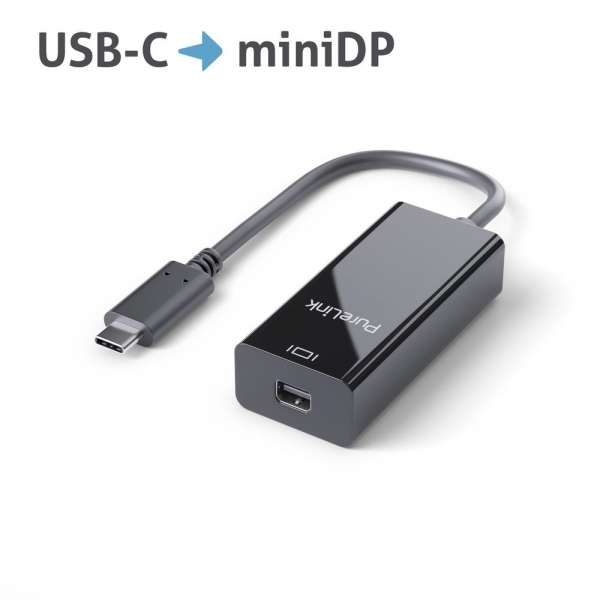 USB-C auf mini DisplayPort Adapter - 4K60 - iSerie - schwarz - 0,10m