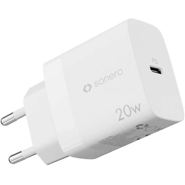 sonero USB-C Ladegerät - 1 Port - 20W PD - weiß