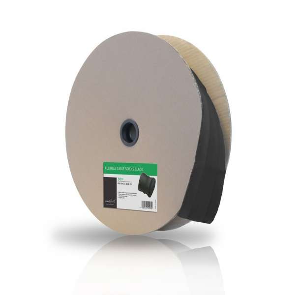 Kabelschlauch Polyester 50m Schwarz